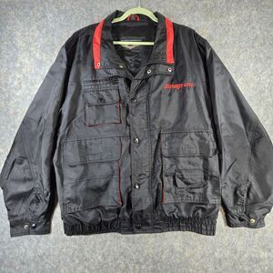 Vintage Snap-On Tools Technician Jacket Size XL Black Red 1990's Made in Korea